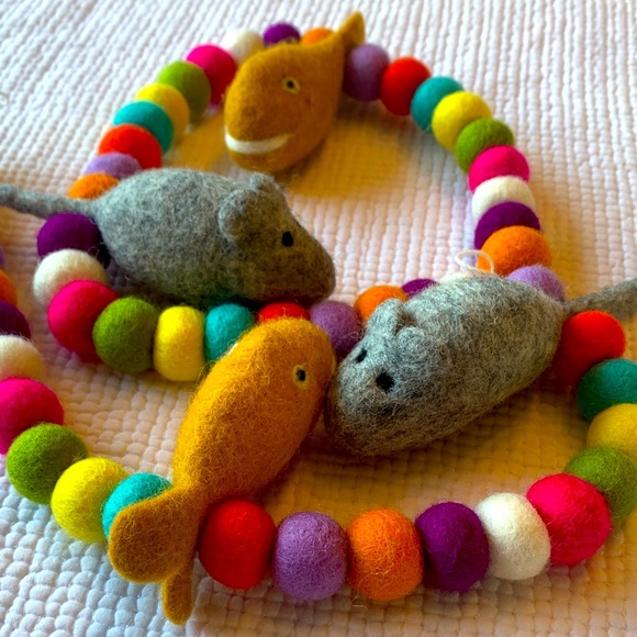 Here Here Kitty Felt Mouse Cat Toy Set - Picture 6 of 16